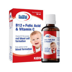 قطره B12 فولیک اسید و ویتامین C یوروویتال